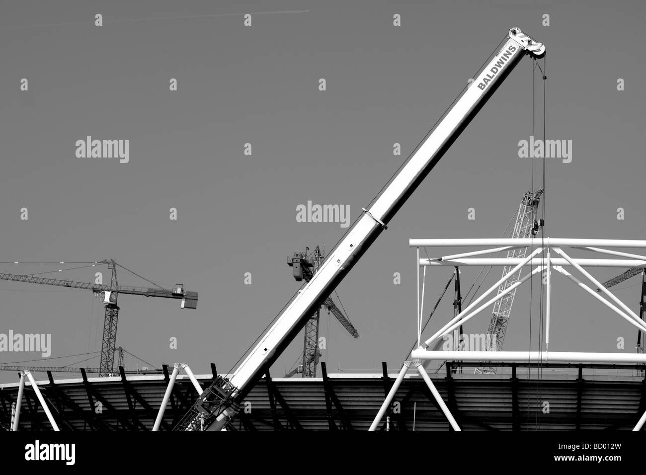 Stade olympique de Londres en construction Avril 2009 Banque D'Images