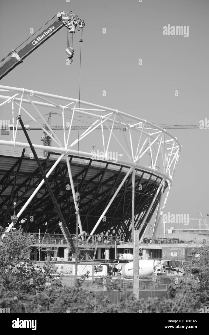 Stade olympique de Londres en construction Avril 2009 Banque D'Images