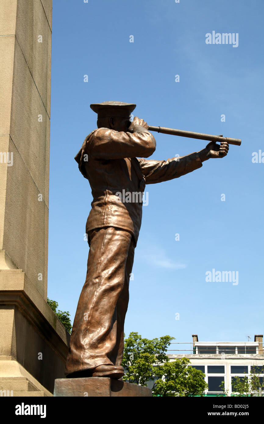 Monument commémoratif de guerre du Canada, à Keighley par H.C.Fehr commémorant l'inconnu des forces armées de WW1 et WW2 Banque D'Images