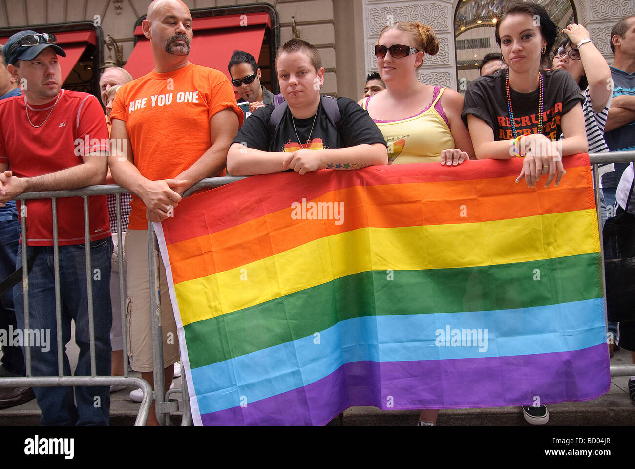 Gay Pride annuelle mars ou défilé tenu à New York City Banque D'Images