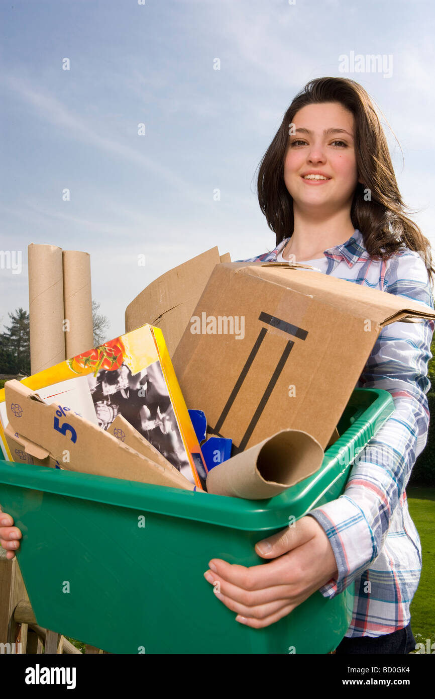 Recyclage Enfants Banque D'Images