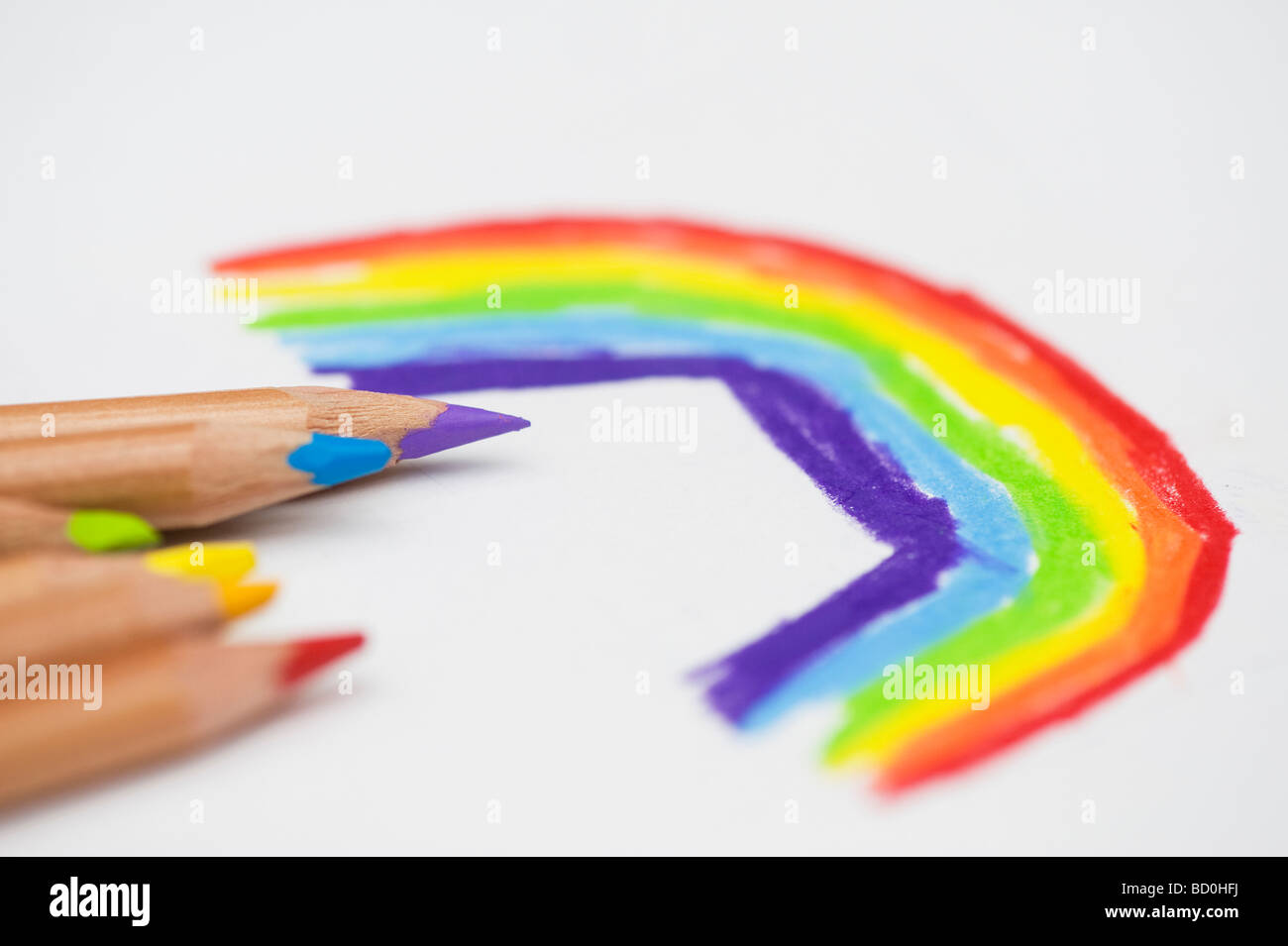 Lot De 40 Crayons De Couleur Arc-en-Ciel 4 En 1 - Kit Dessin Enfant, Coloriage Et Croquis
