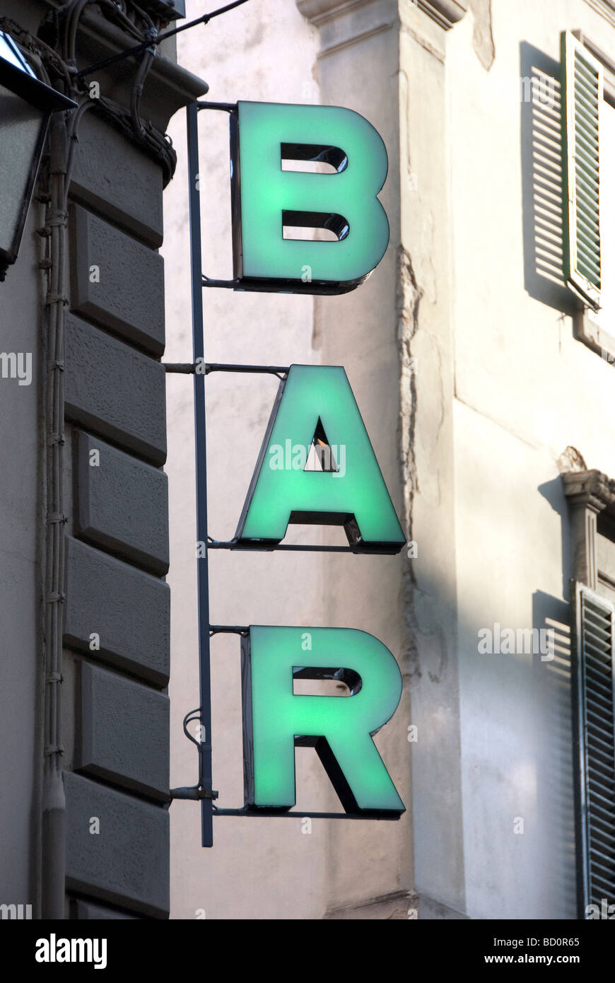 Bar sign in Florence Toscane Banque D'Images