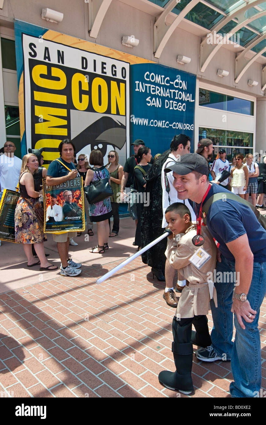 International convention Comic-Con 2009 à San Diego. L'assemblée annuelle des bd et arts populaires convention attire 126 000. Banque D'Images