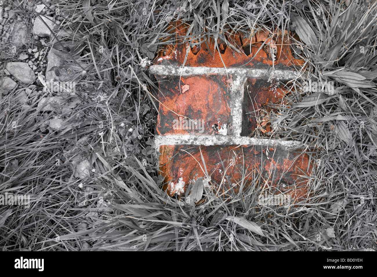 Au rez-de-briques Banque D'Images