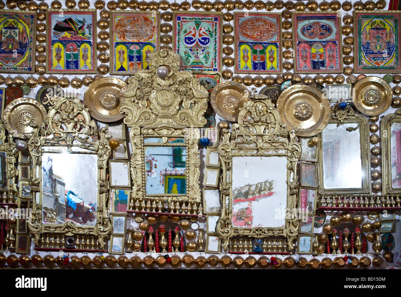 La Libye Ghadames décoration d'une maison berbère dans l'ancienne médina Banque D'Images