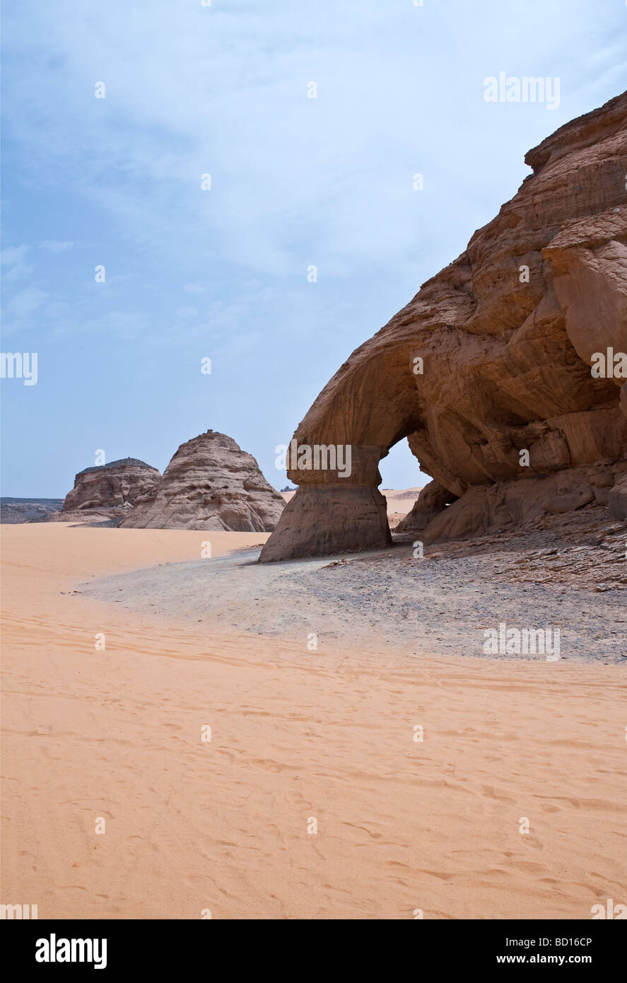 L'Akakus Libye Sahara zone rocheuse Banque D'Images