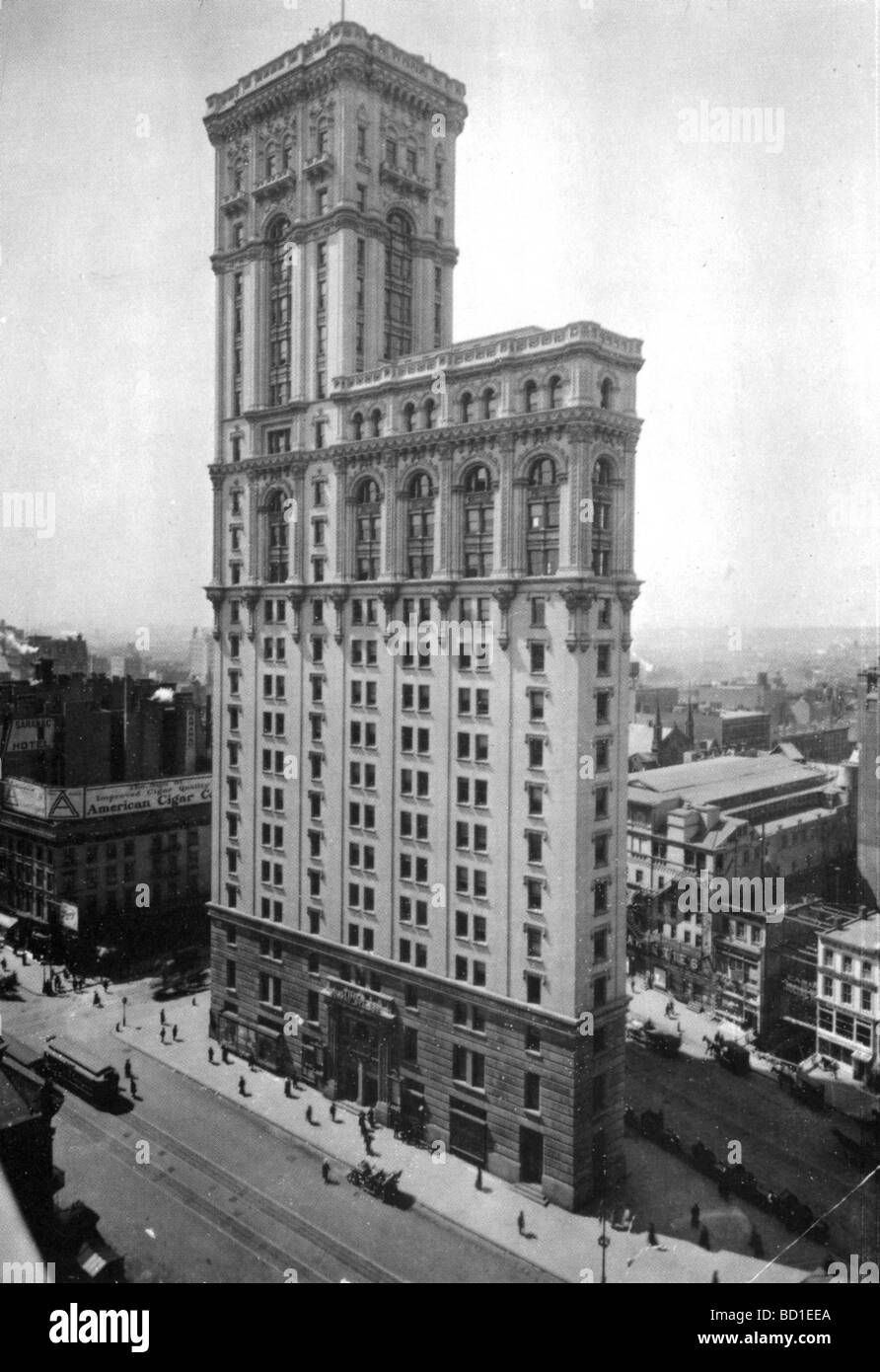 1905 - New York Times Building à Times Square Banque D'Images