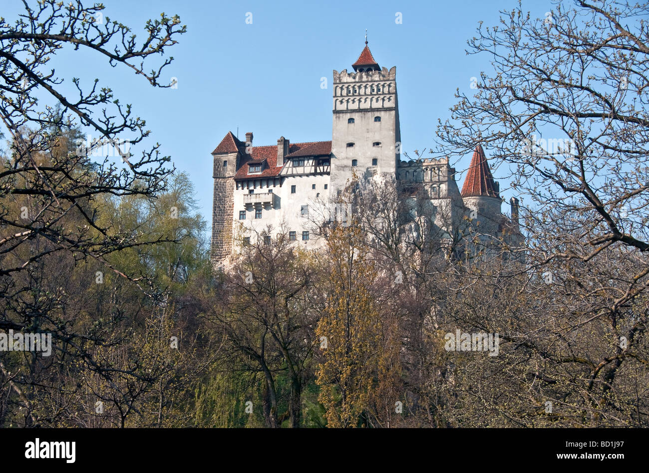 La Roumanie est le château de Bran, connu comme le château de Dracula en Transylvanie, Banque D'Images