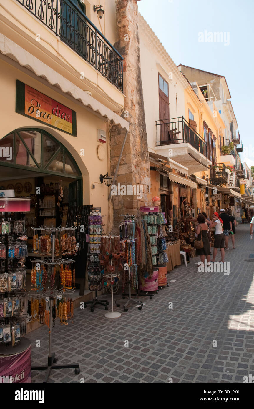 Boutiques de souvenirs à La Canée, Crète, Grèce Photo Stock - Alamy