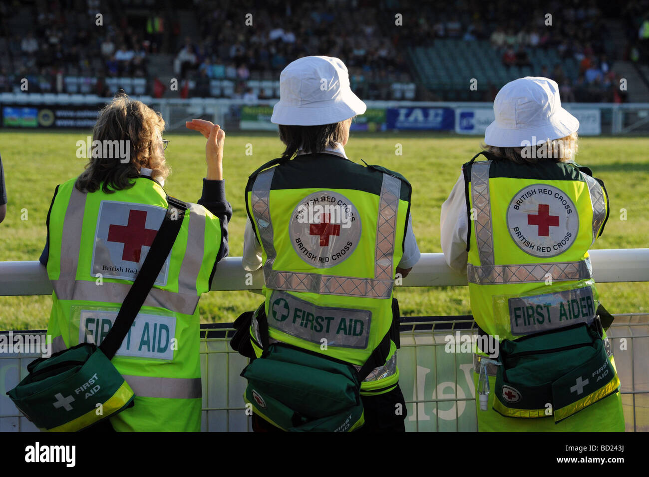 Les ambulanciers de la Croix-Rouge britannique Royal Welsh Show Banque D'Images