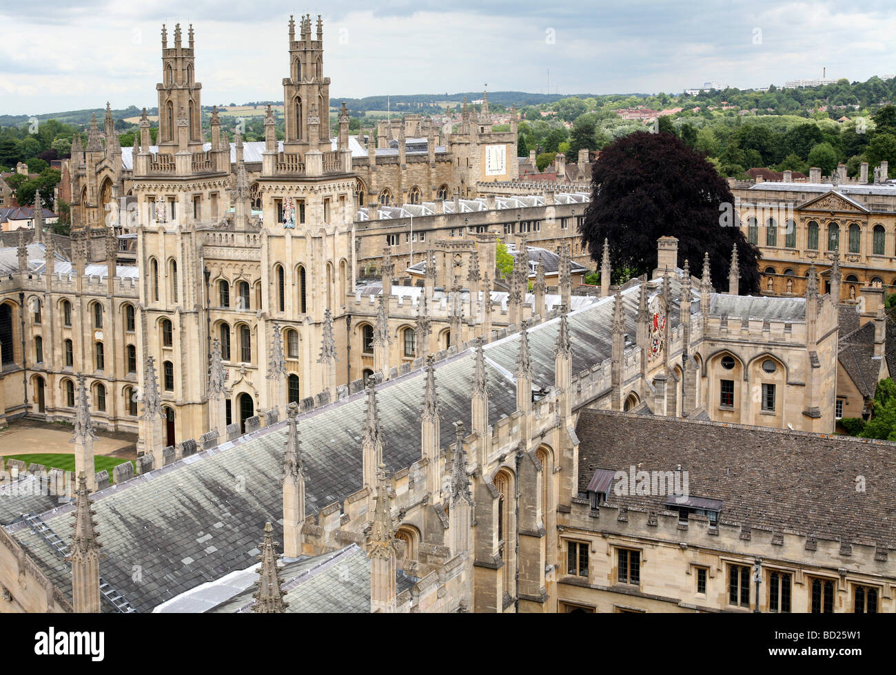 L'Université d'Oxford High View de l'All Souls College Banque D'Images