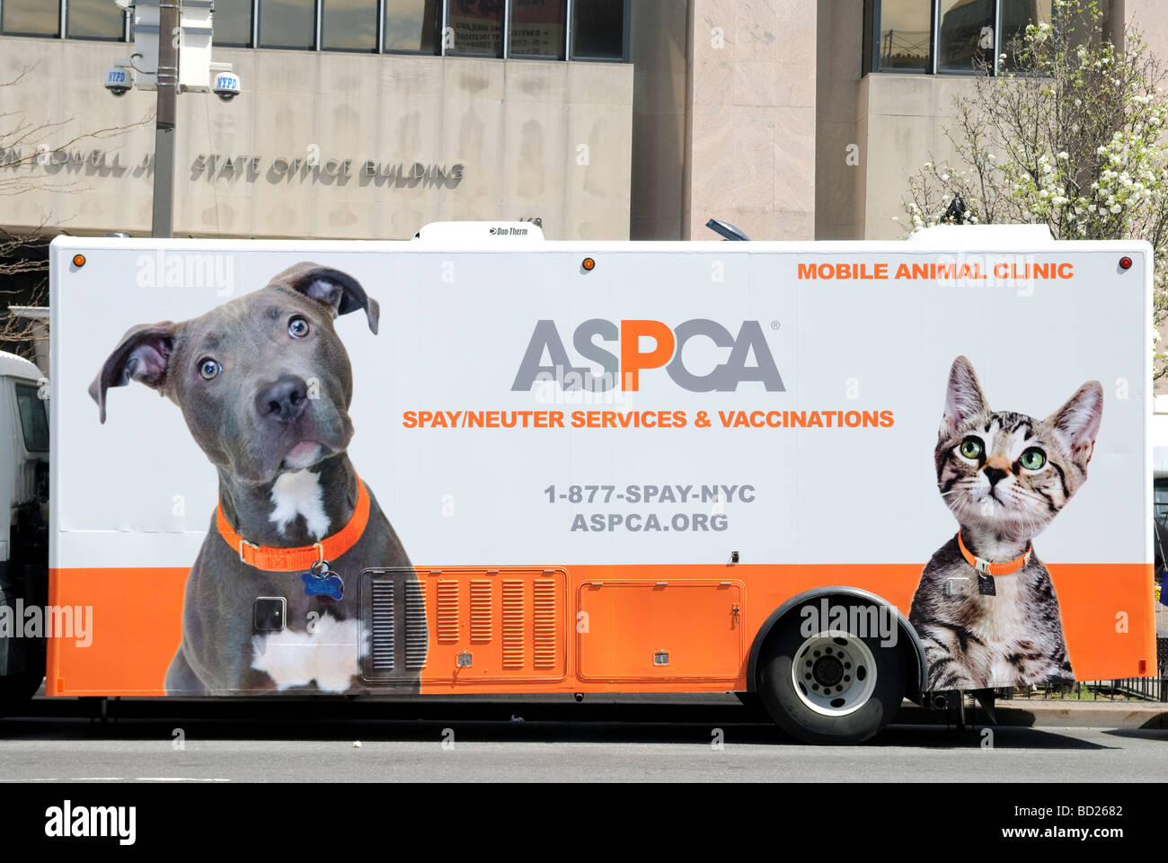 L'ASPCA Société américaine pour la prévention de la cruauté envers les animaux de l'unité mobile Harlem New York City Banque D'Images