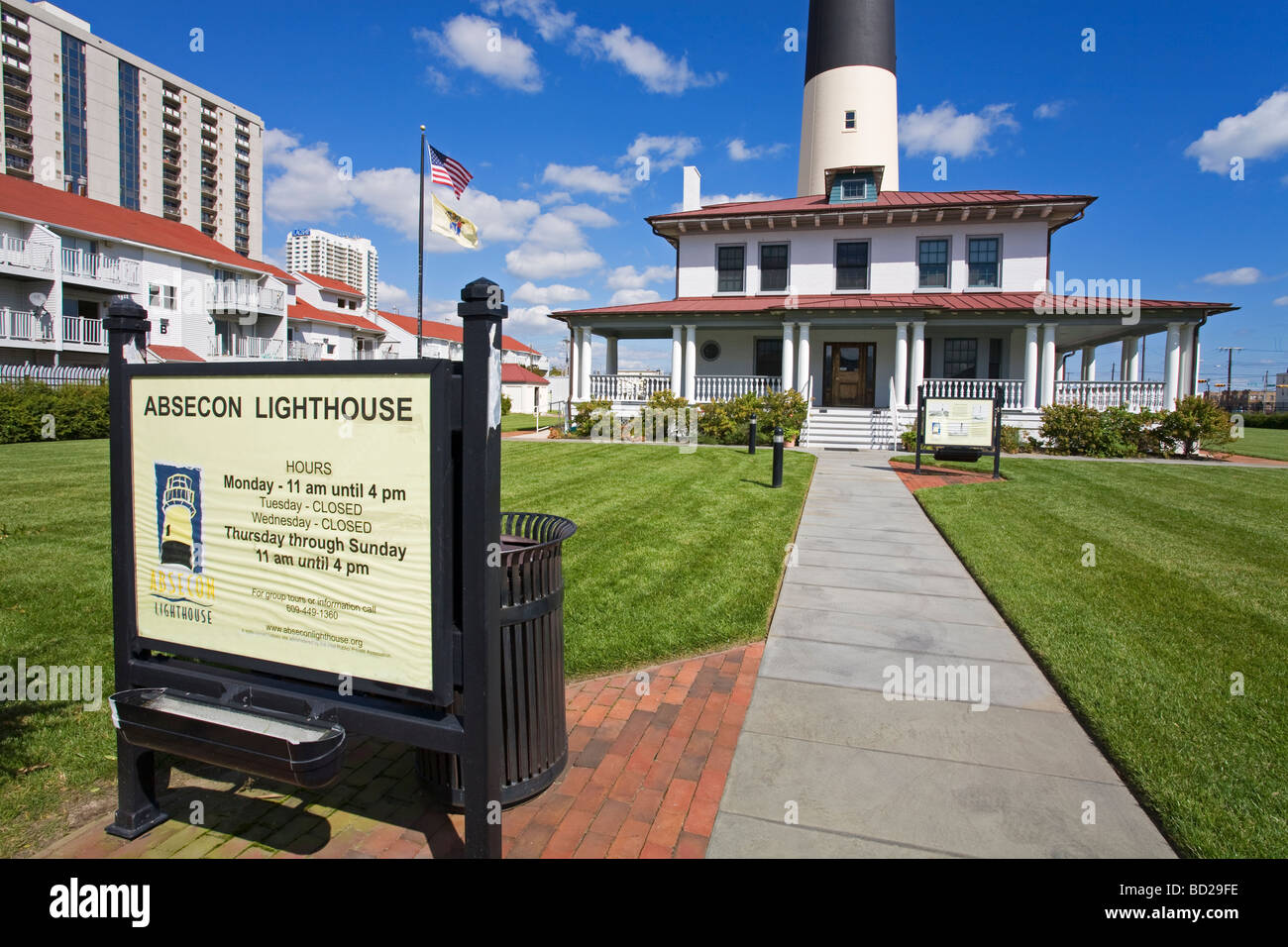 Absecon Lighthouse Museum Comté Atlantique Atlantic City New Jersey USA Banque D'Images