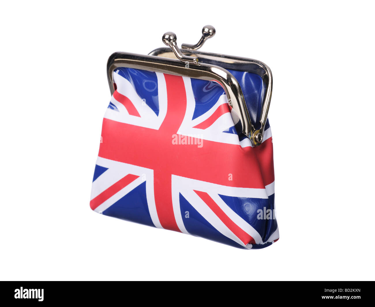La bourse d'argent Union Jack flag ouvrir Banque D'Images