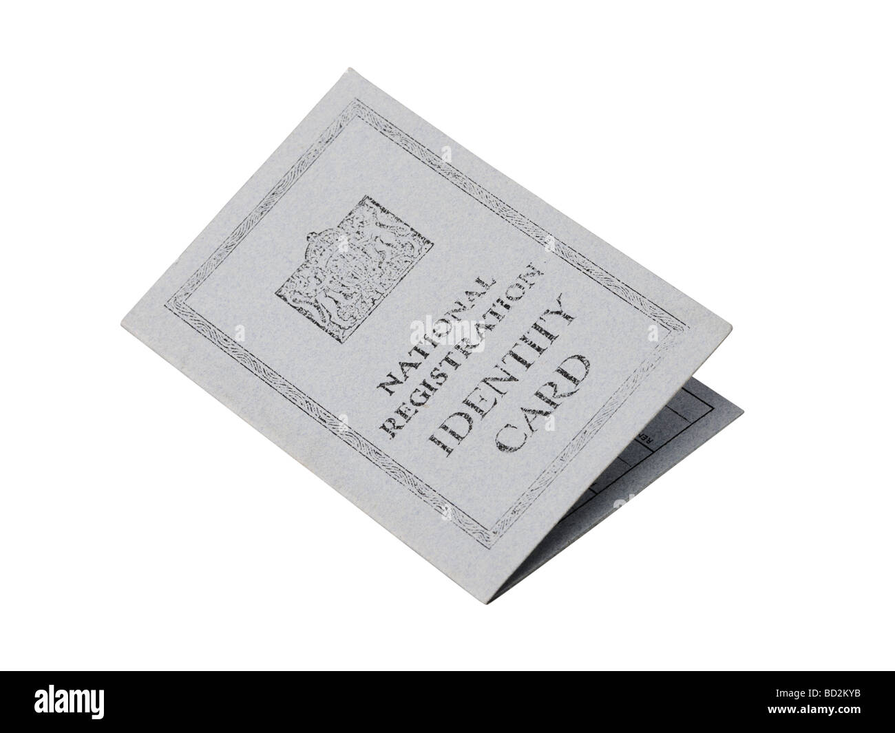 Vintage ancienne carte d'identité nationale britannique Banque D'Images