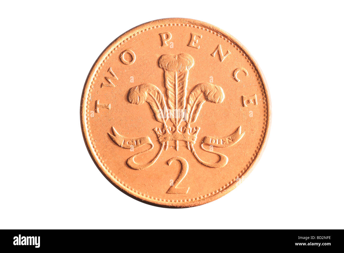 Pièce de deux pence Banque D'Images