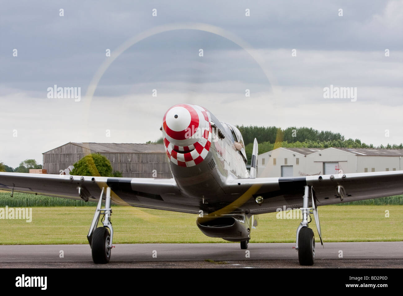 Mustang P 51D à Breighton Banque D'Images