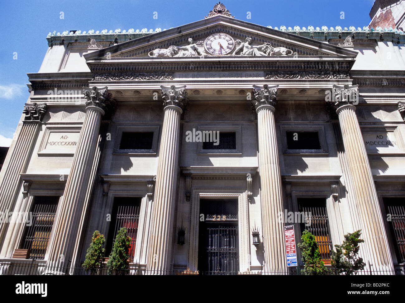 États-unis New York New York City NYC Manhattan le Bowery Savings Bank Banque D'Images