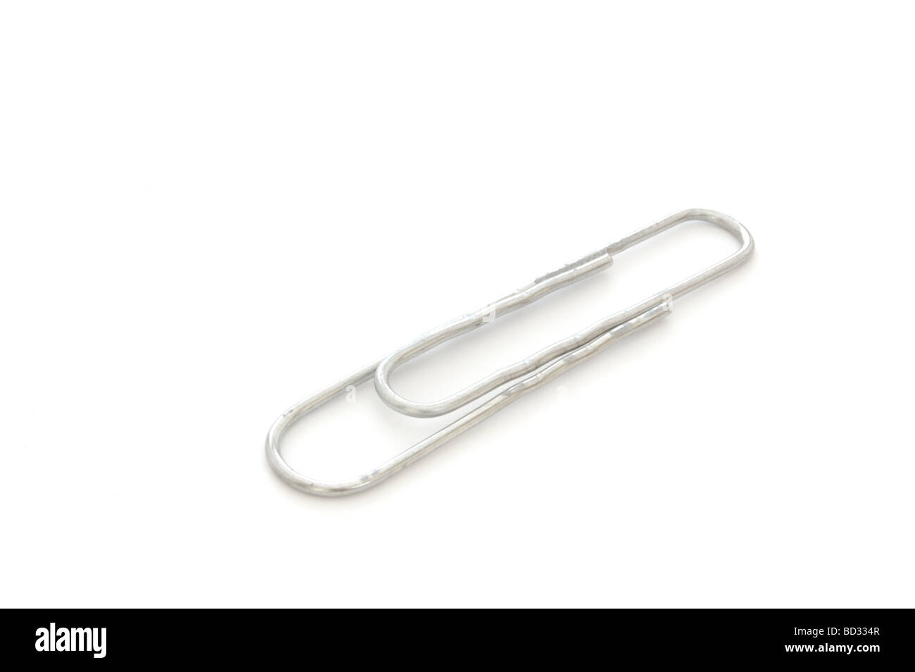 Seul trombone isolé sur fond blanc Banque D'Images