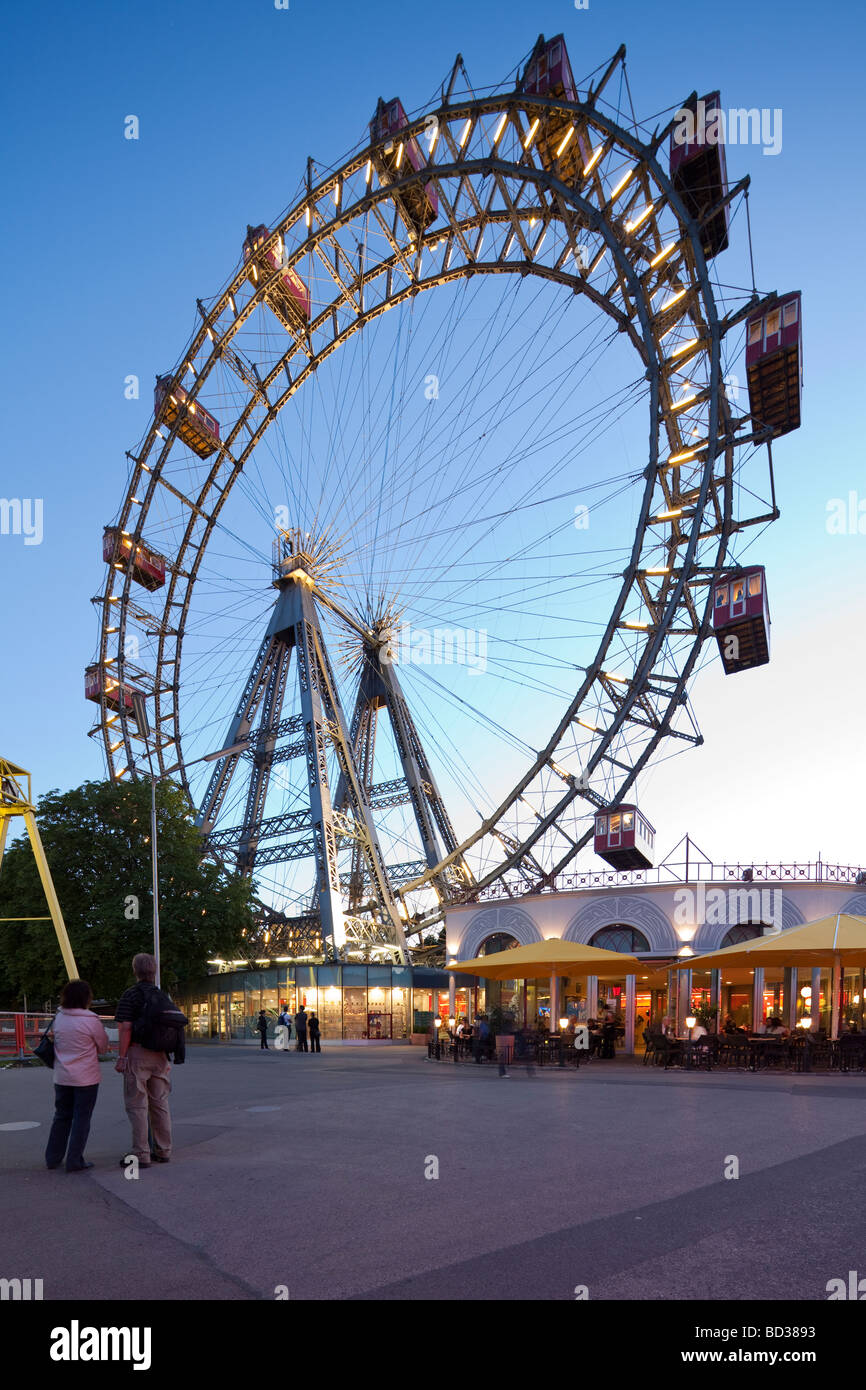 Wiener Riesenrad, Grande Roue, parc d'attractions Prater, Vienne, Autriche Banque D'Images