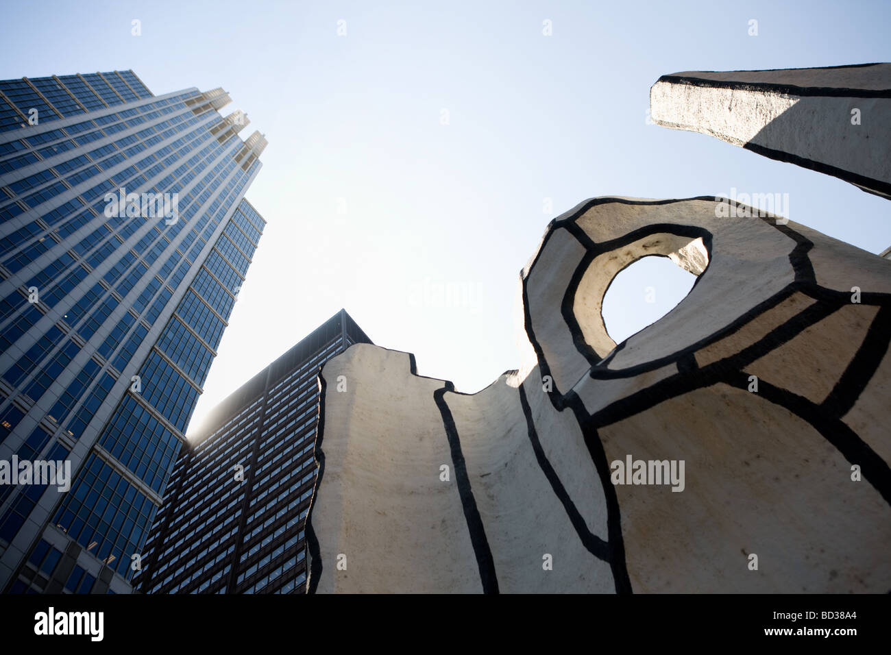 Dubuffet sculpture dans Daley Plaza la boucle Chicago Illinois Banque D'Images