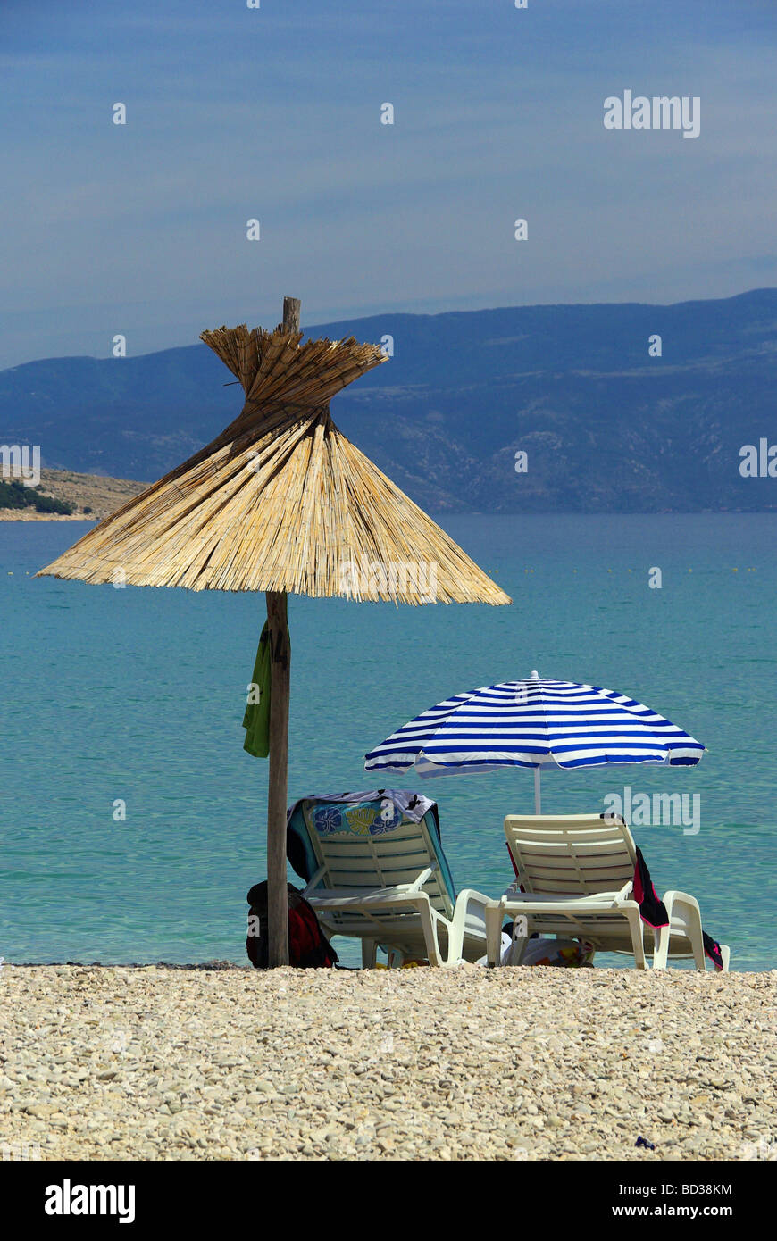 Sonnenschirm und Liegestuhl parasol et chaise de plage 03 Banque D'Images