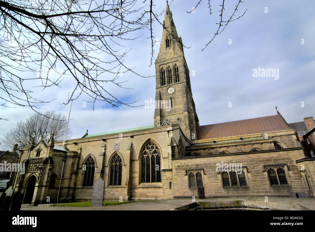 Cathédrale de Leicester Banque D'Images