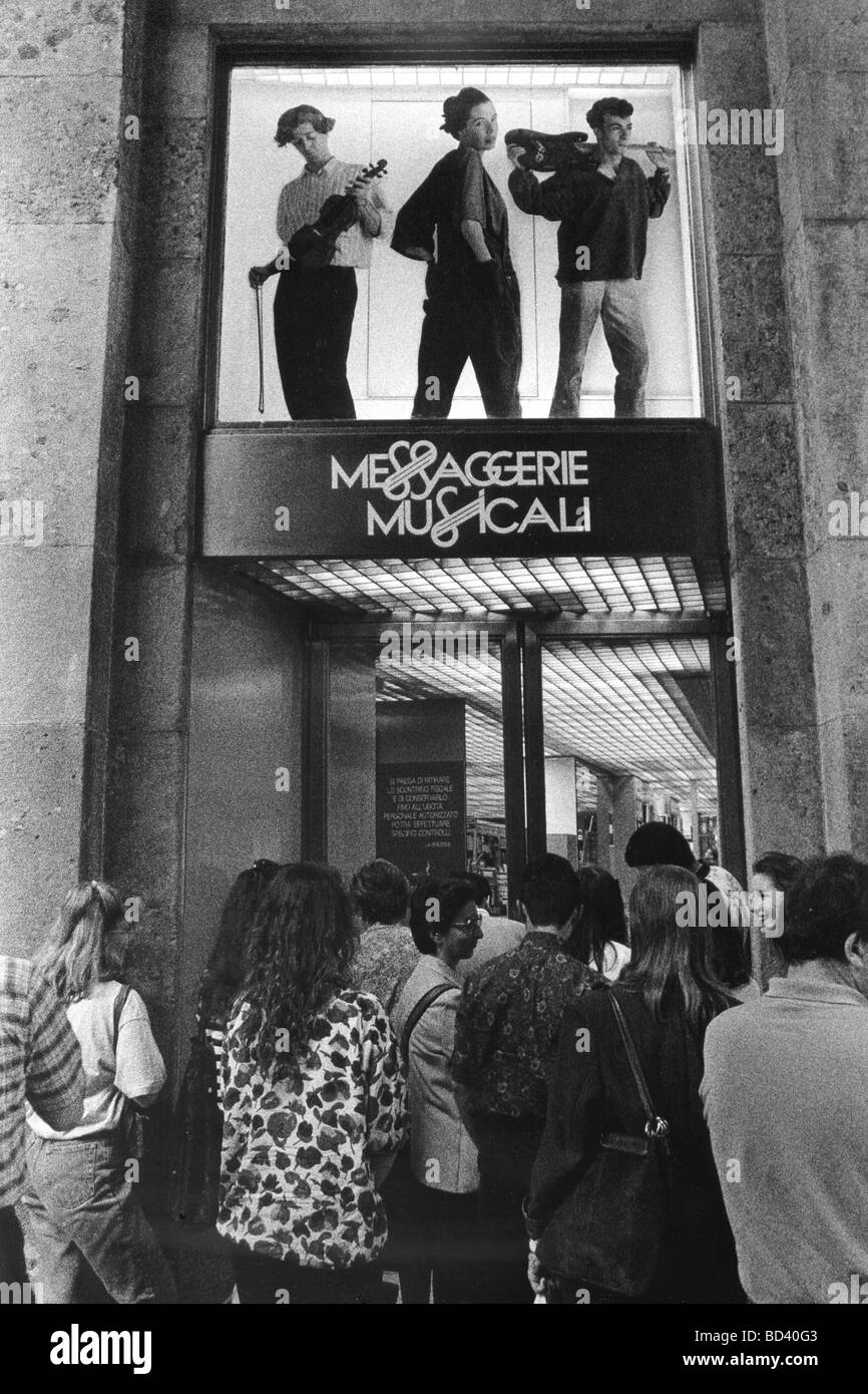 Messaggerie Musicali de Milan la vie quotidienne Banque D'Images
