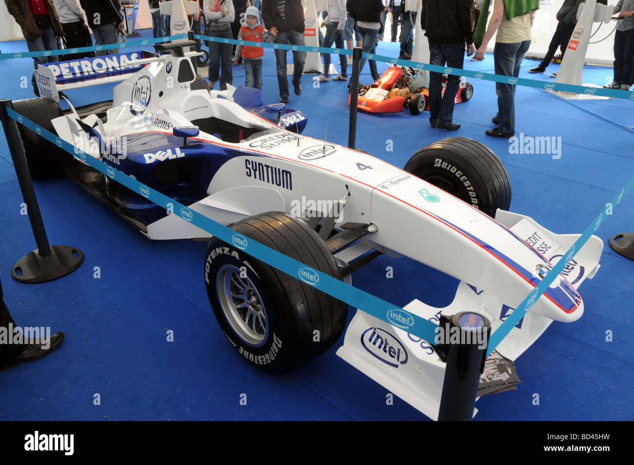 Le pilote BMW Sauber, le Polonais Robert Kubica, voiture de course de Formule 1 Banque D'Images