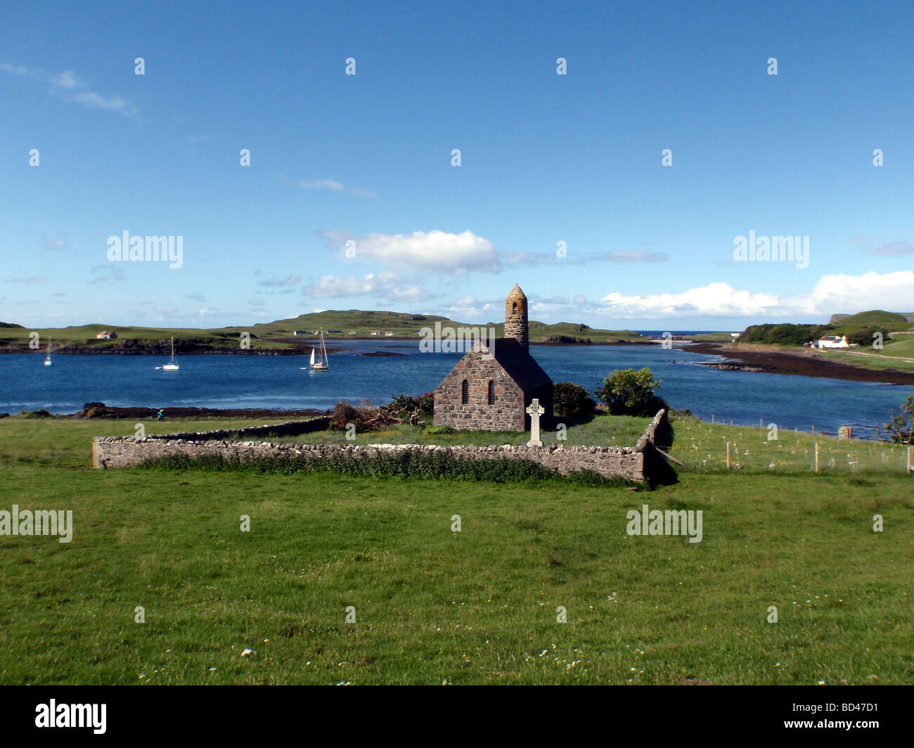 L'Église Saint-boniface sur l'île de Papa Westray dans les îles Orcades en Écosse. Banque D'Images