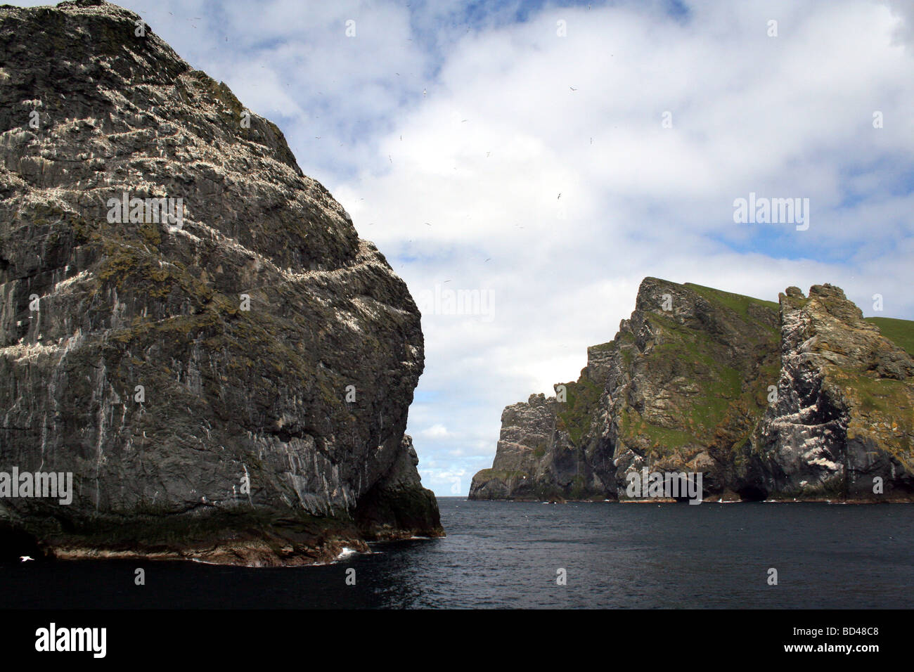 Stac Lee et Boreray rock piles, St Kilda, Ecosse Banque D'Images