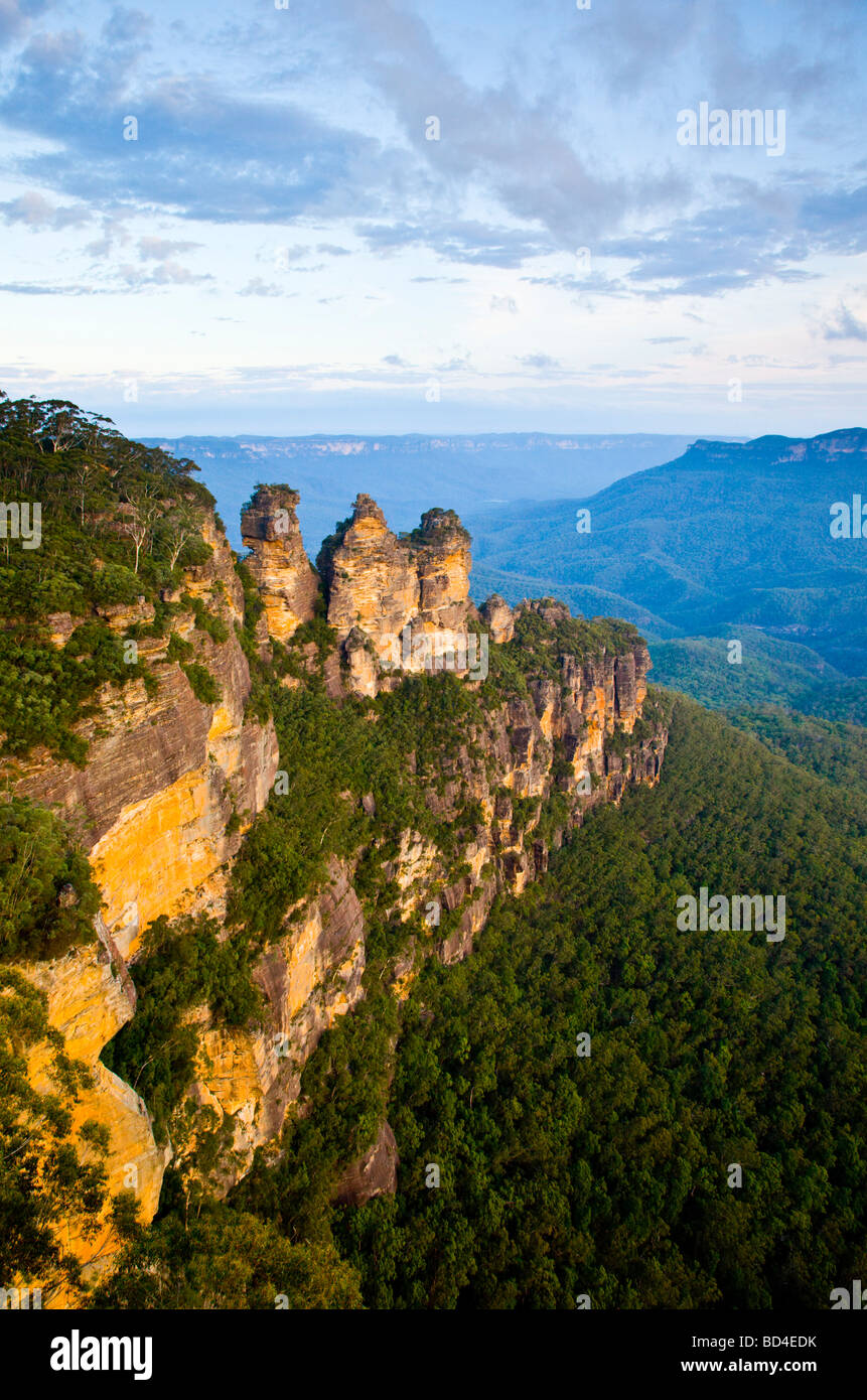 Les trois soeurs de Echo Point Blue Mountains National Park NSW Australie Banque D'Images