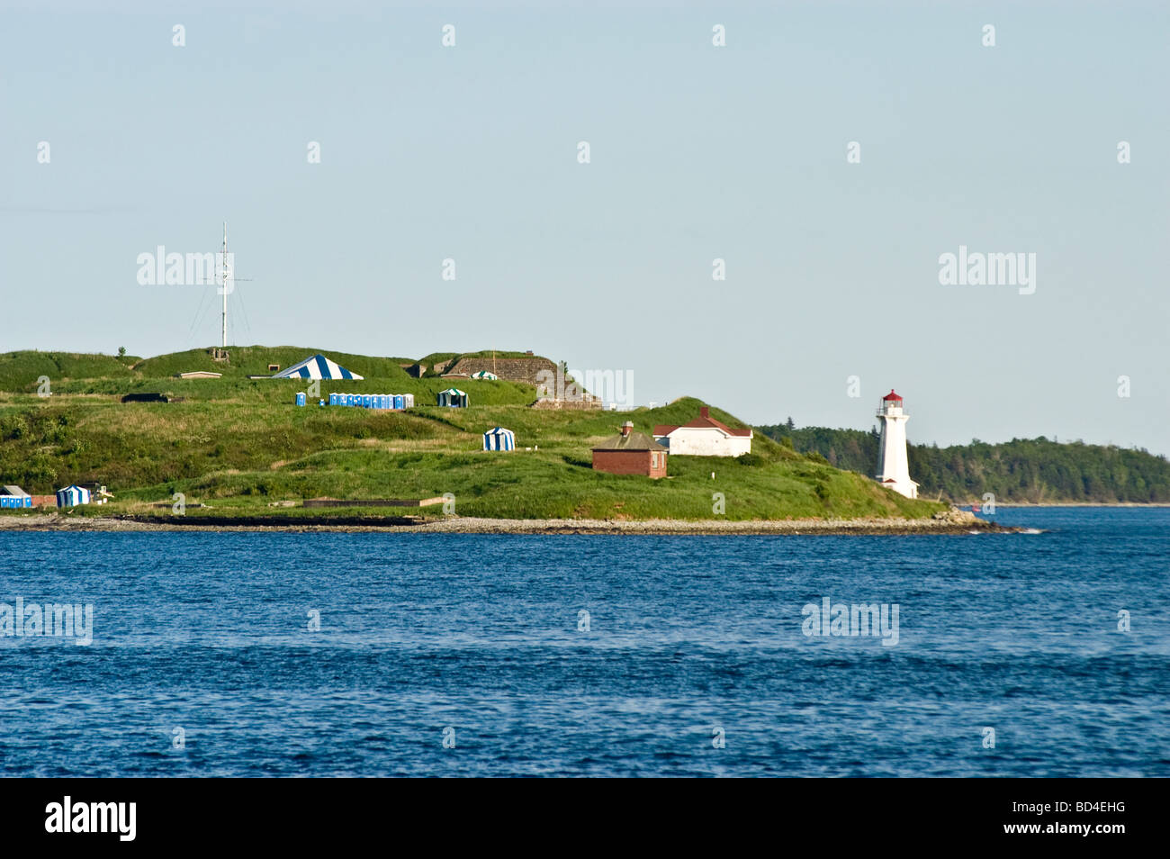 George's Island et Phare. Lieu historique national à Halifax, Nouvelle-Écosse, Canada Banque D'Images