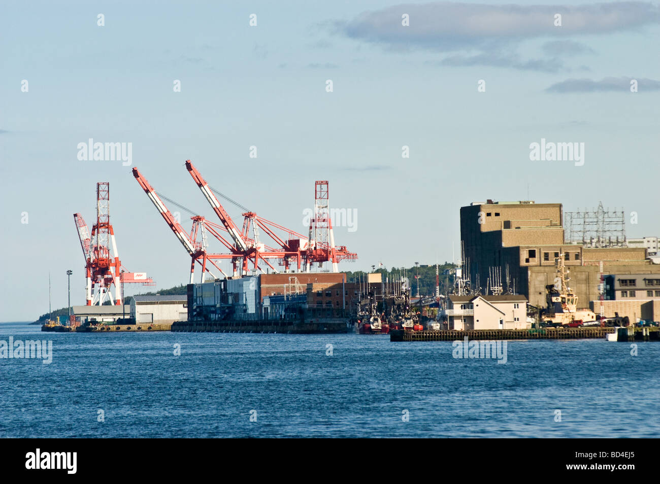 Le port de Halifax, port, docs, des structures, des grues, des navires, Nova Scotia, Canada Banque D'Images