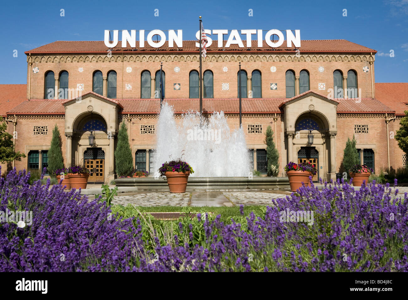Union Station Museum of the Union Pacific Railroad Houses Browning Firearms Museum, Ogden, Utah, États-Unis. Banque D'Images