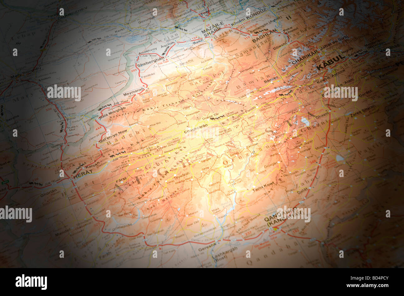 La carte de l'Afghanistan Banque D'Images