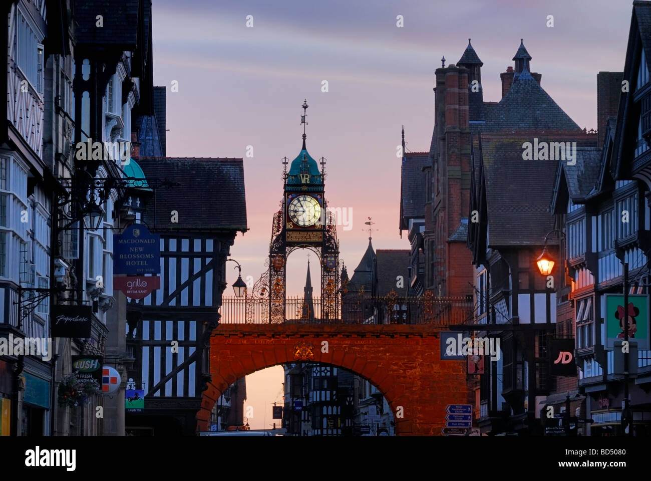 Eastgate Clock victorien Chester Cheshire England UK Banque D'Images