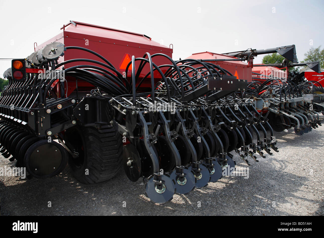 Agriculture américaine agriculture agricole équipement lourd machine Hiniker machines ferme-semoir à disque rotatif aux États-Unis horizontal haute résolution des États-Unis Banque D'Images