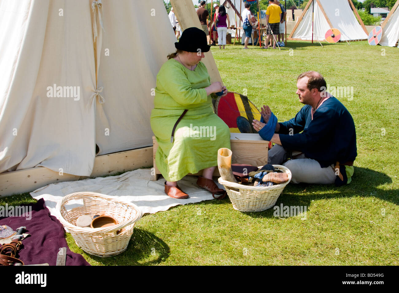 Village Viking, Gimli Icelandic Festival Manitoba canada Banque D'Images