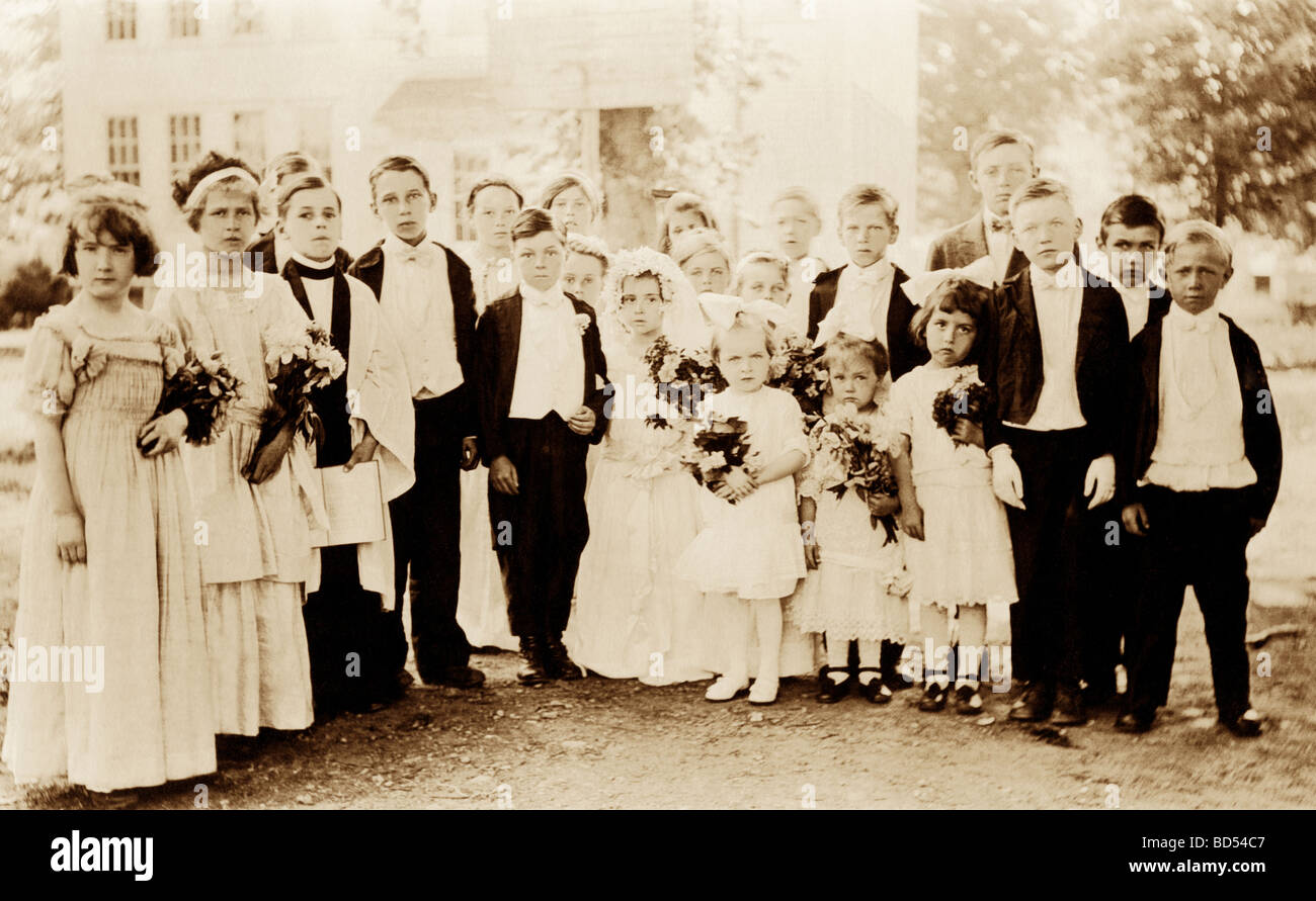 Tom Pouce pour enfants Cérémonie de mariage Banque D'Images Tom Pouce pour enfants Cérémonie de mariage Banque D'Images