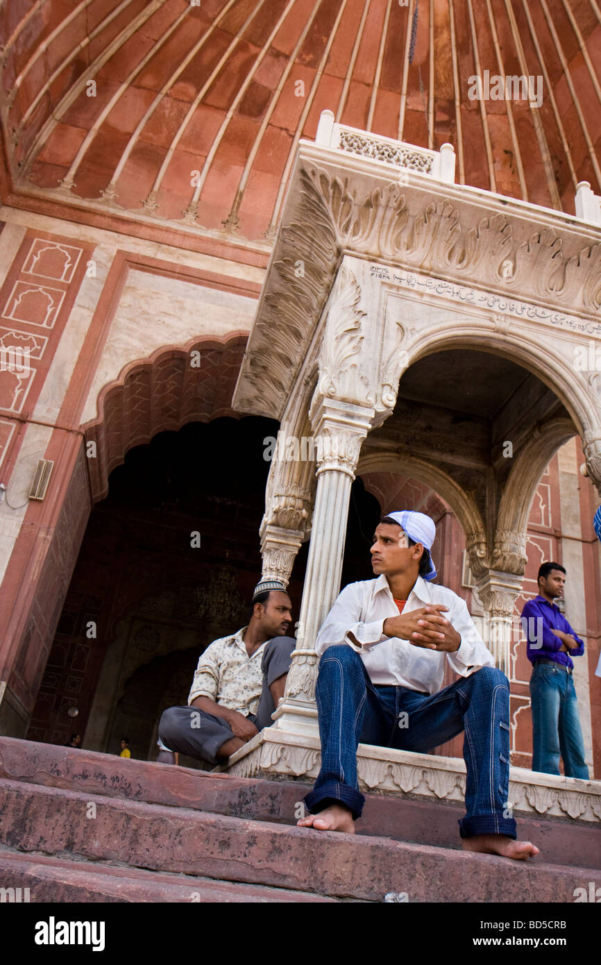 Cette image a été prise à Delhi, Jama Masjid, mosquée de Chandni Chowk. Banque D'Images