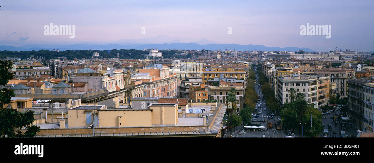 Vue panoramique de Rome, du Vatican Italie Banque D'Images