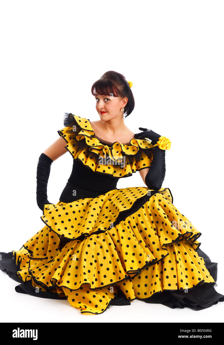 Belle danseuse flamenco Dancing contest Banque D'Images