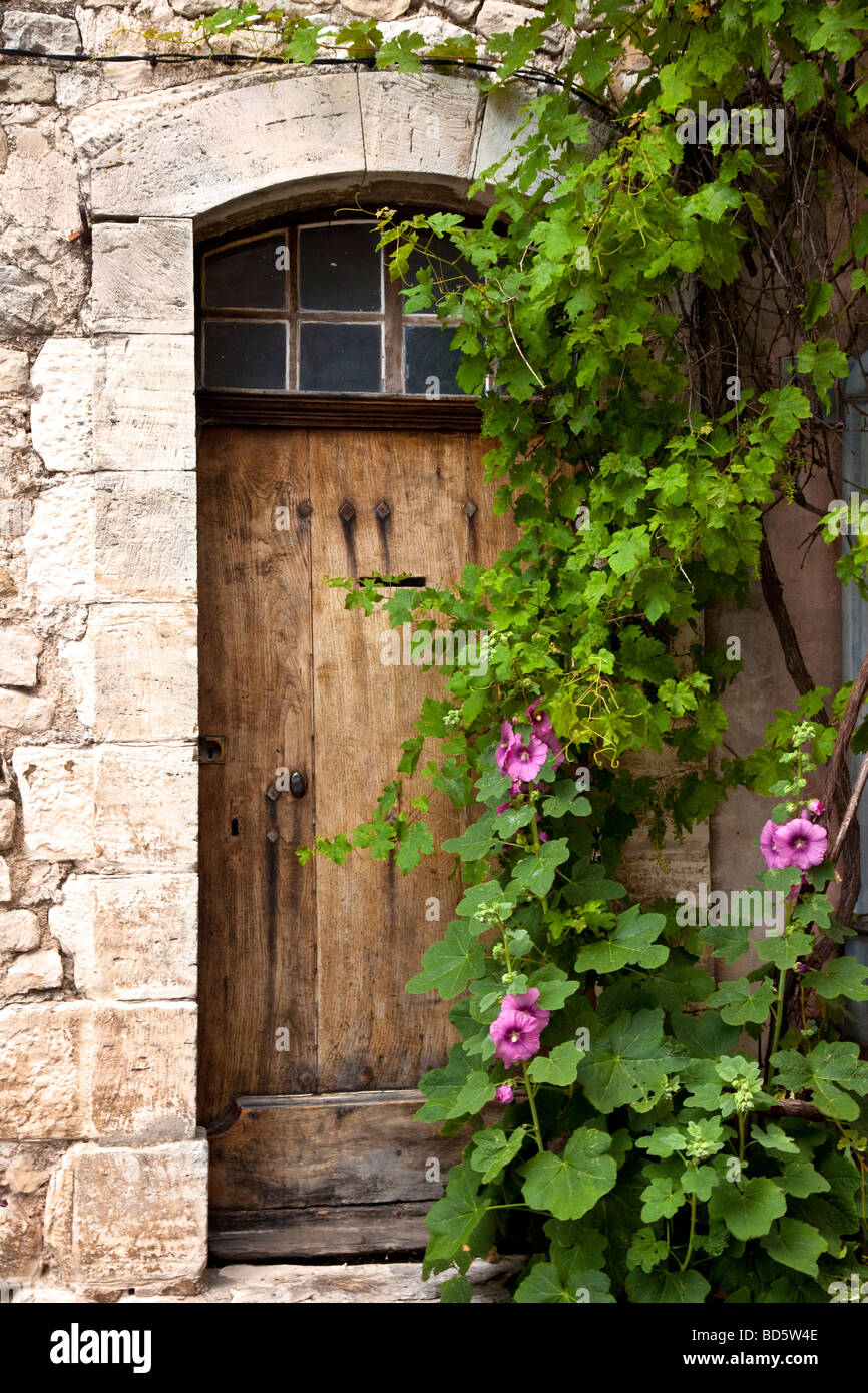 Porte d'accueil dans la région de Sault, Provence France Banque D'Images