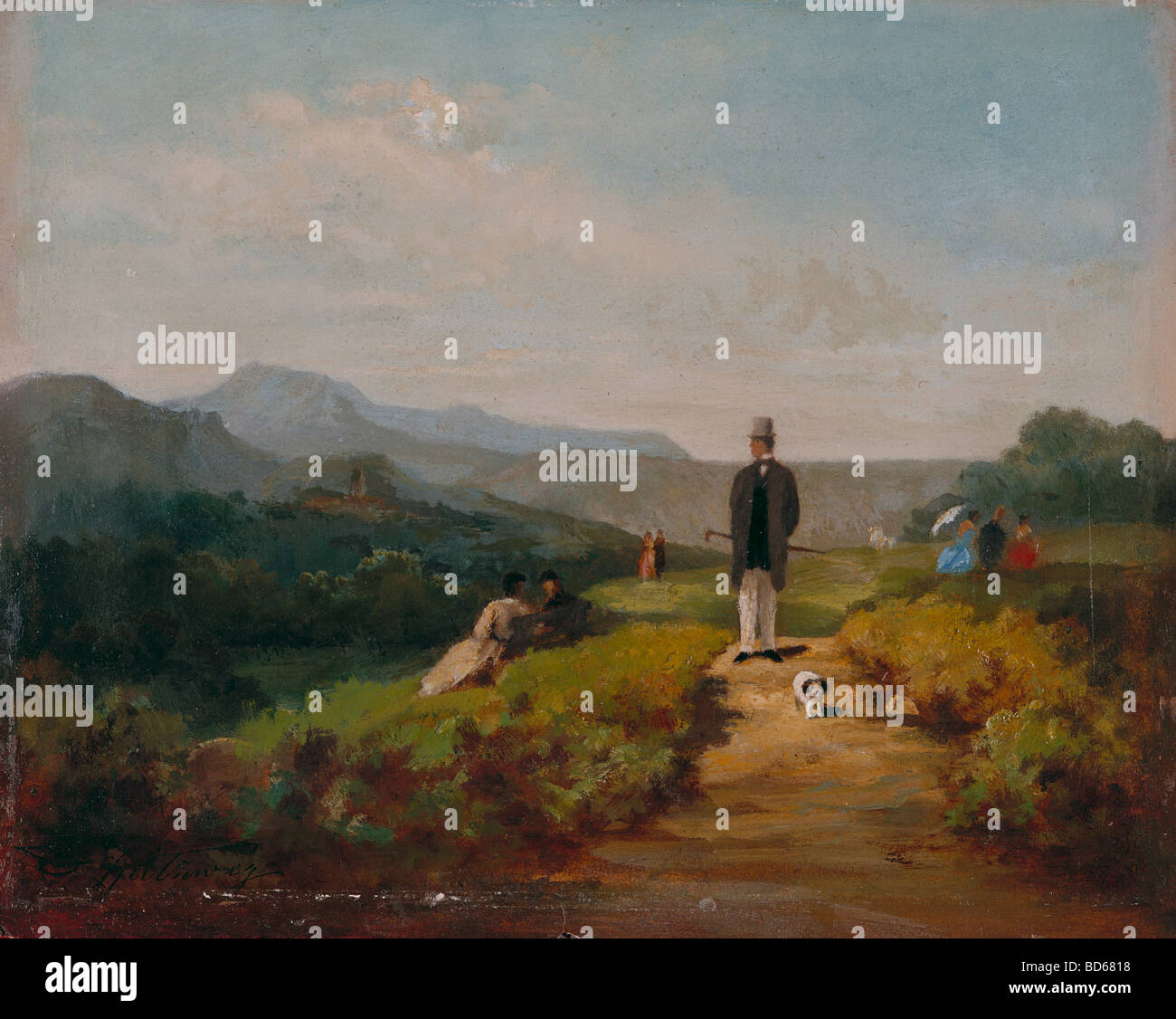 Beaux-arts, Spitzweg, Carl (1808 - 1885), peinture, 'Der Gutsherr' (Le Laird), Kunsthalle Mannheim, Allemagne, Karl, Allemand, Bi Banque D'Images