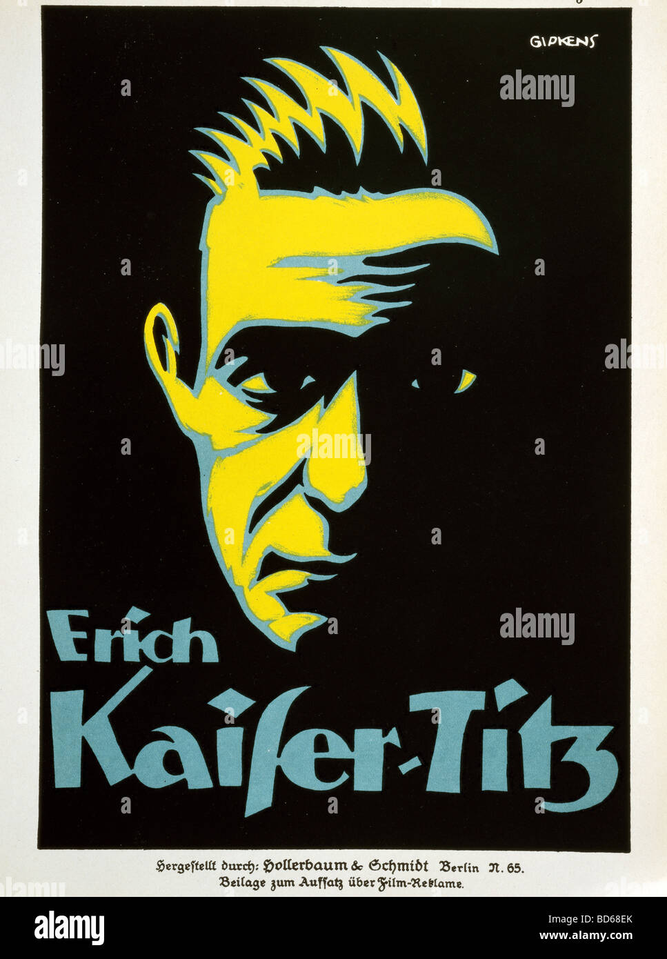 Kaiser-Titz, Erich, acteur allemand, portrait, affiche de Julius Gipkens, 1917, Banque D'Images