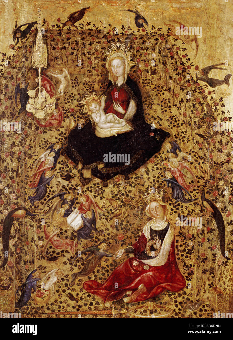 Beaux-arts, Vérone, Stefano da (1375 - 1438), peinture, 'Madonna del Roseto', Musée de Castelvecchio, Vérone, Italie, Europe, 15t Banque D'Images