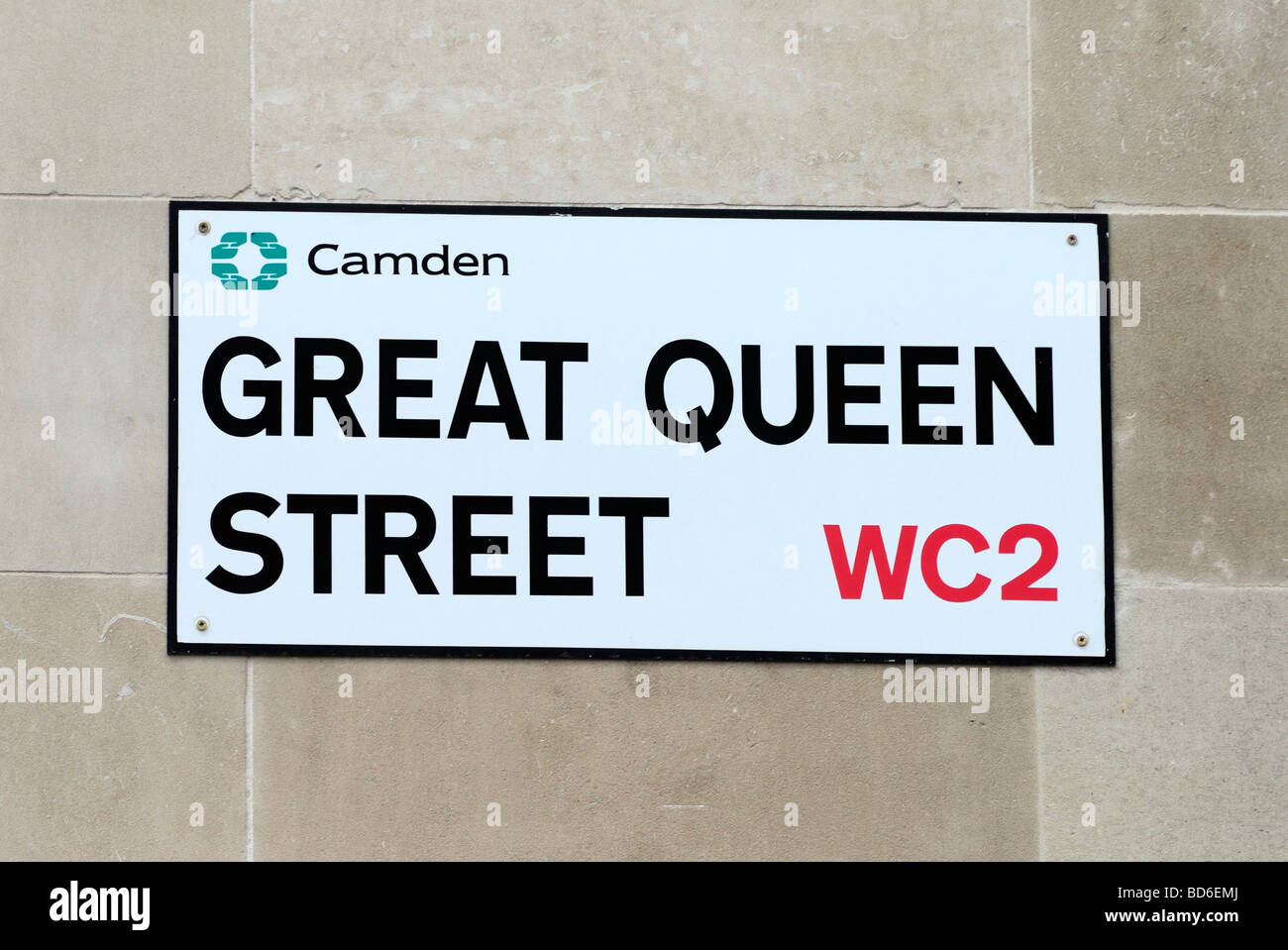 Great Queen Street Sign Londres, Angleterre Grande-Bretagne juillet 09 Banque D'Images