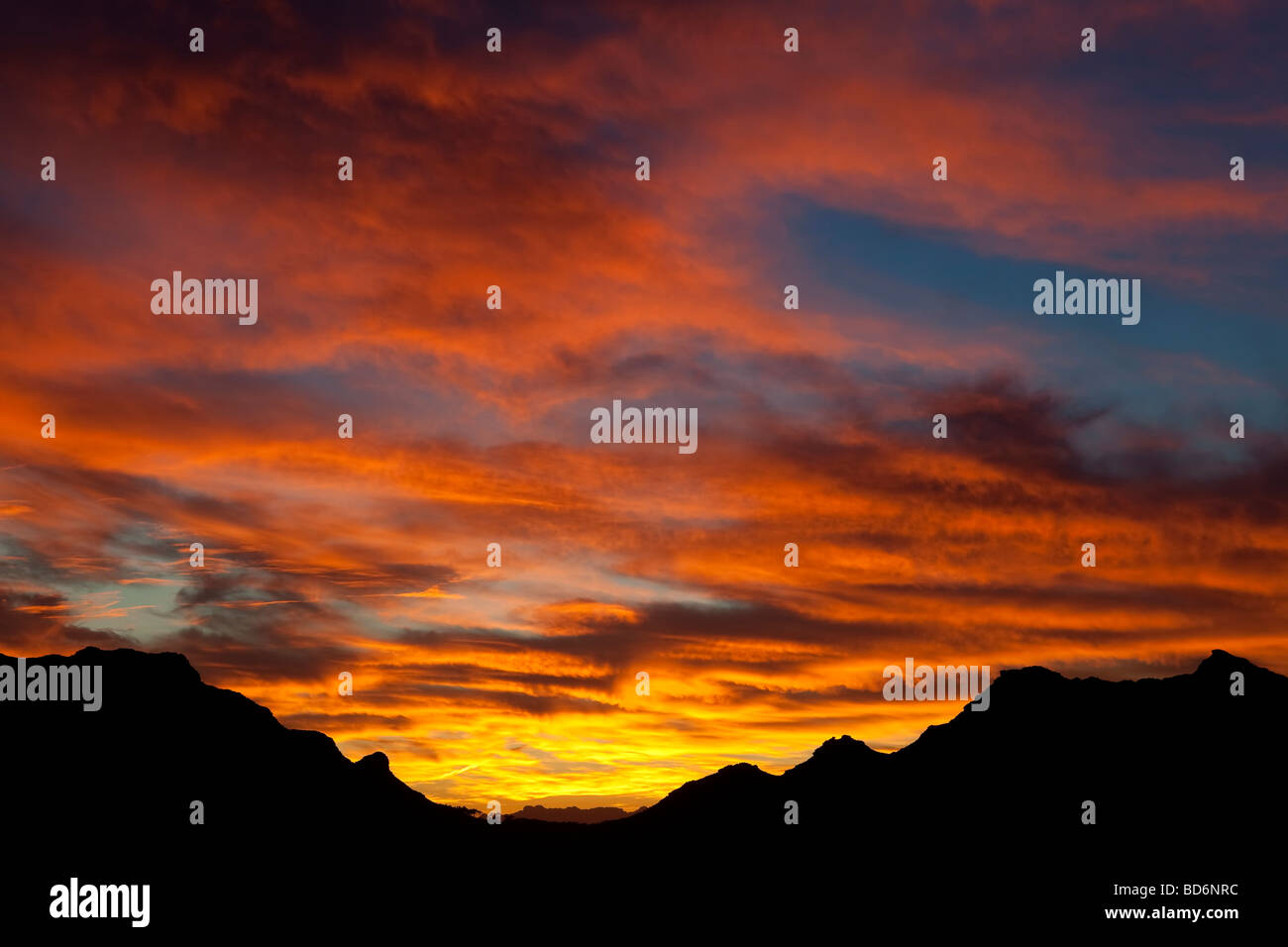 Lever du soleil Parc National de Table Mountain Cape Town Afrique du Sud Banque D'Images